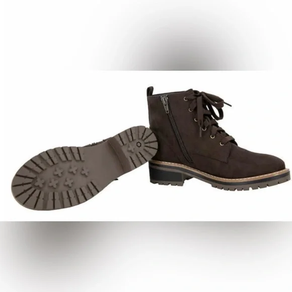 Kensie Ladies lace front , side zipper boots - Picture 3 of 5